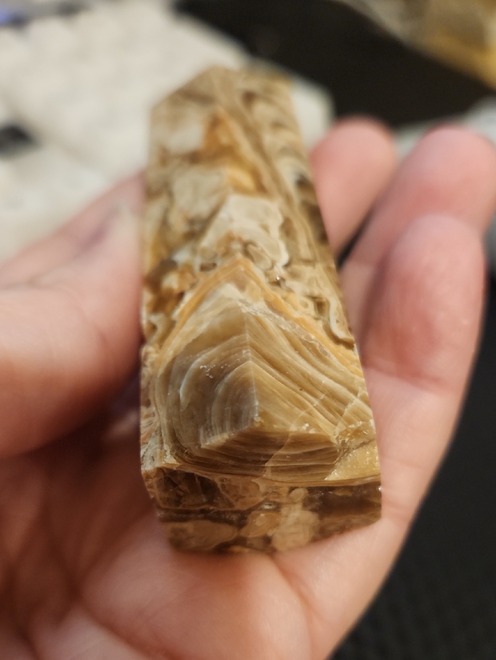 Fossiliferous Limestone/Calcite Point/Tower - Picture 7 of 11
